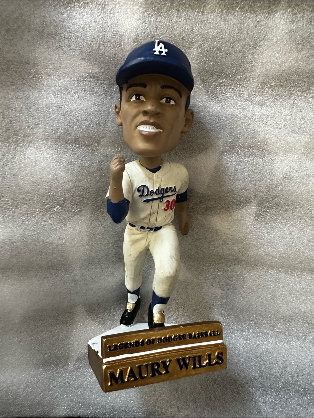 Maury Wills Los Angeles Dodgers โLegends of Dodger Baseballโ Bobblehead